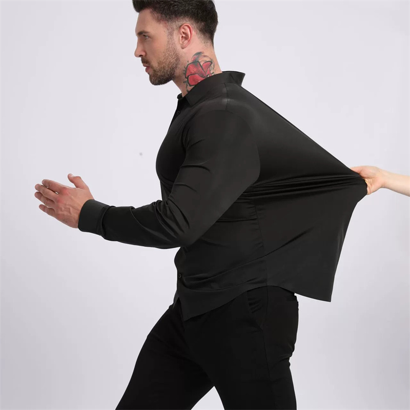 Camisa de vestir de manga larg - Dress Shirt Non-Iron reseña y precio