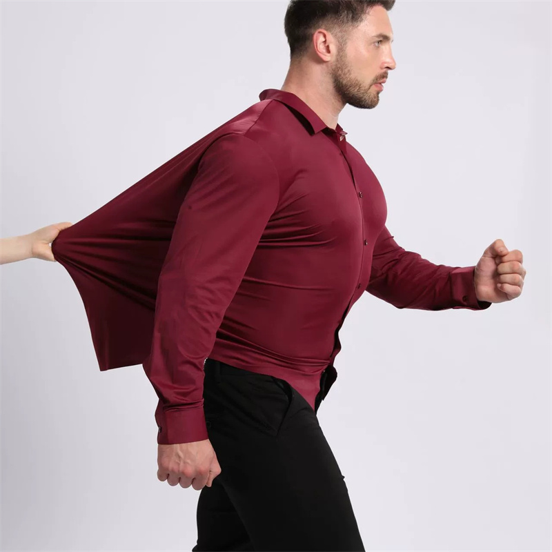 Camisa de vestir de manga larg - Dress Shirt Non-Iron reseña y precio