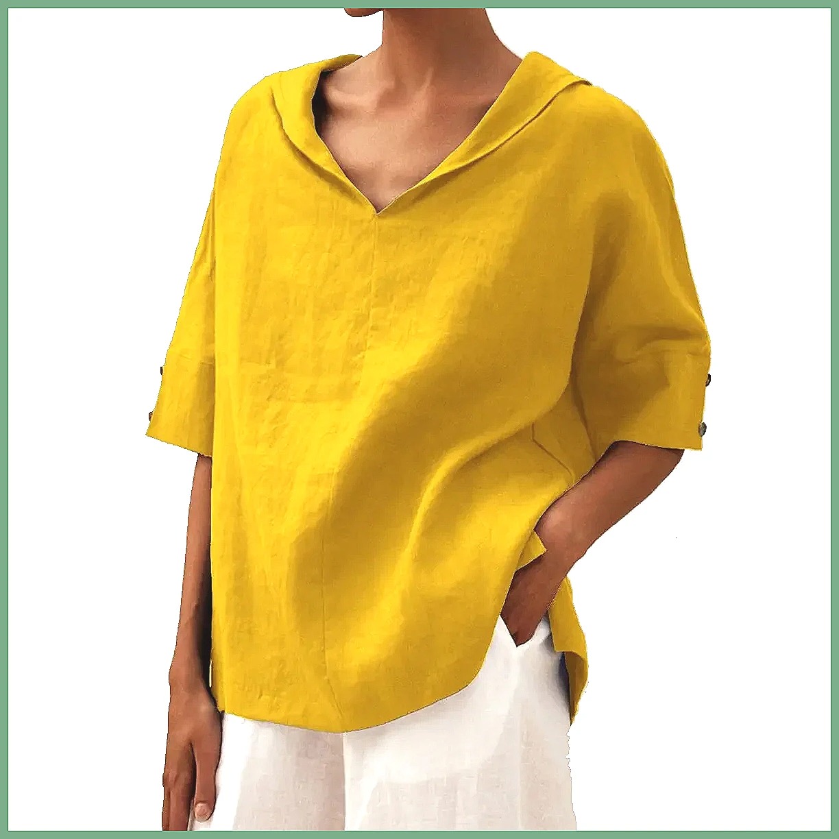 Camisa Holgada de Lino y Algod - Linen Shirt Summer reseña y precio