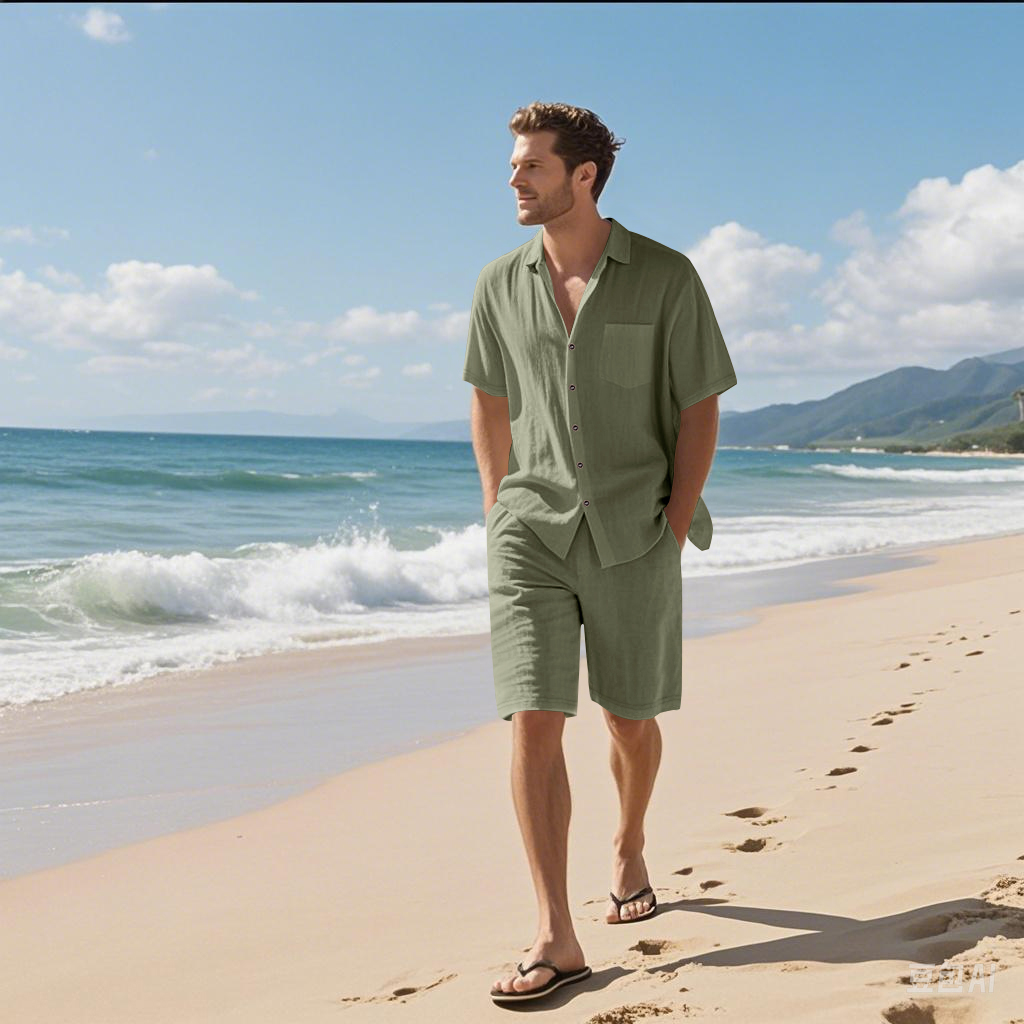 Conjunto de Dos Piezas de Lino - Linen Shirt Summer reseña y precio