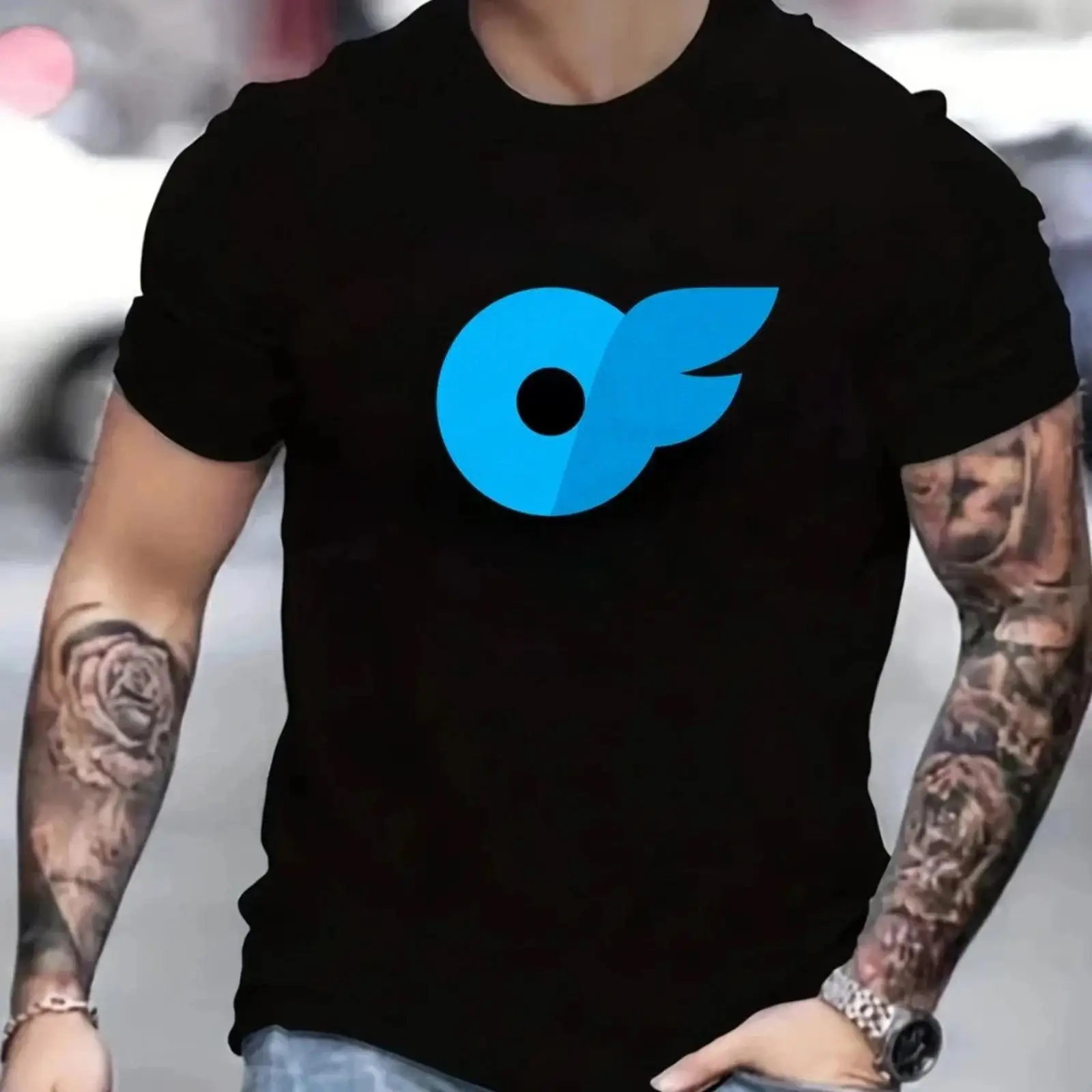 Camiseta negra con el logotipo - Men'S Fashion Online reseña y precio
