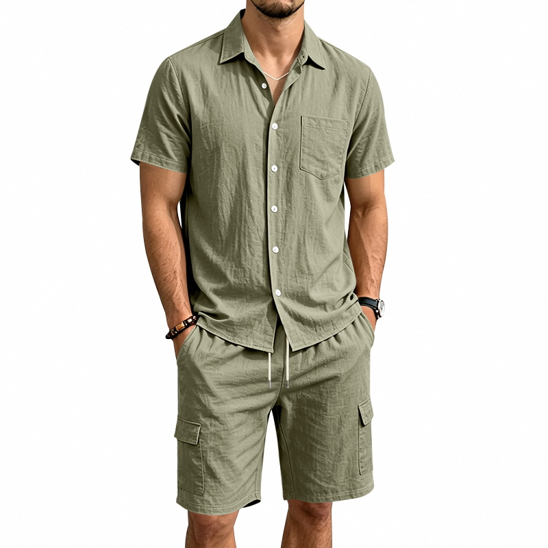 Conjunto de Dos Piezas de Lino - Linen Shirt Summer reseña y precio
