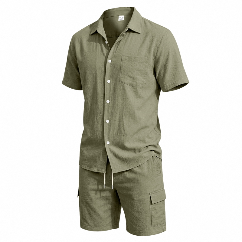 Conjunto de Dos Piezas de Lino - Linen Shirt Summer reseña y precio