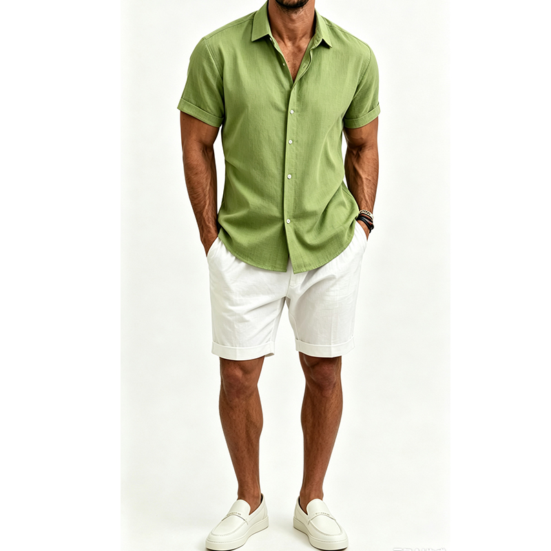 Conjunto de camisa y pantalone - Linen Shirt Summer reseña y precio