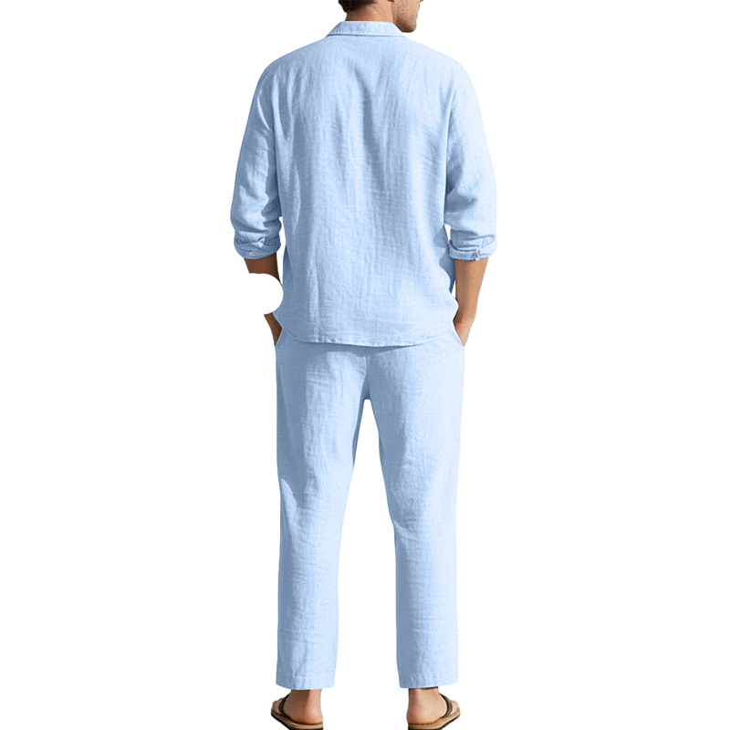 Conjuntos Casuales de Lino par - Linen Shirt Summer reseña y precio